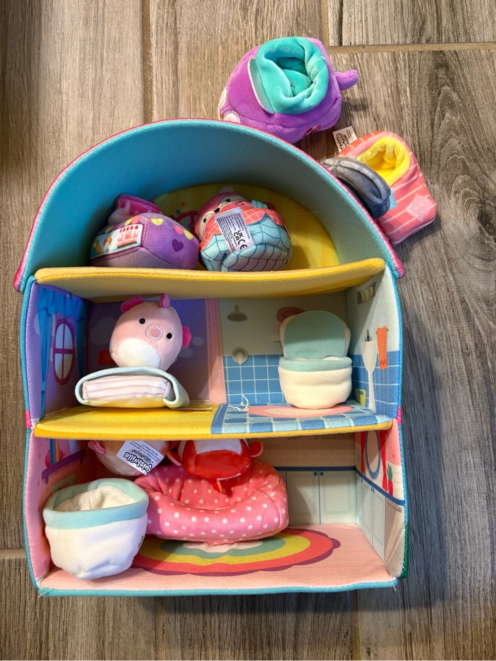 Mini Squishmallows Plush Dollhouse Play Set -